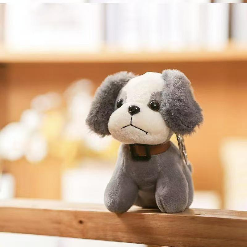 

Plush Toy Dog Keychain: Cute Stuffed Animal Pendant for Backpacks Standard Chain 12 cm
