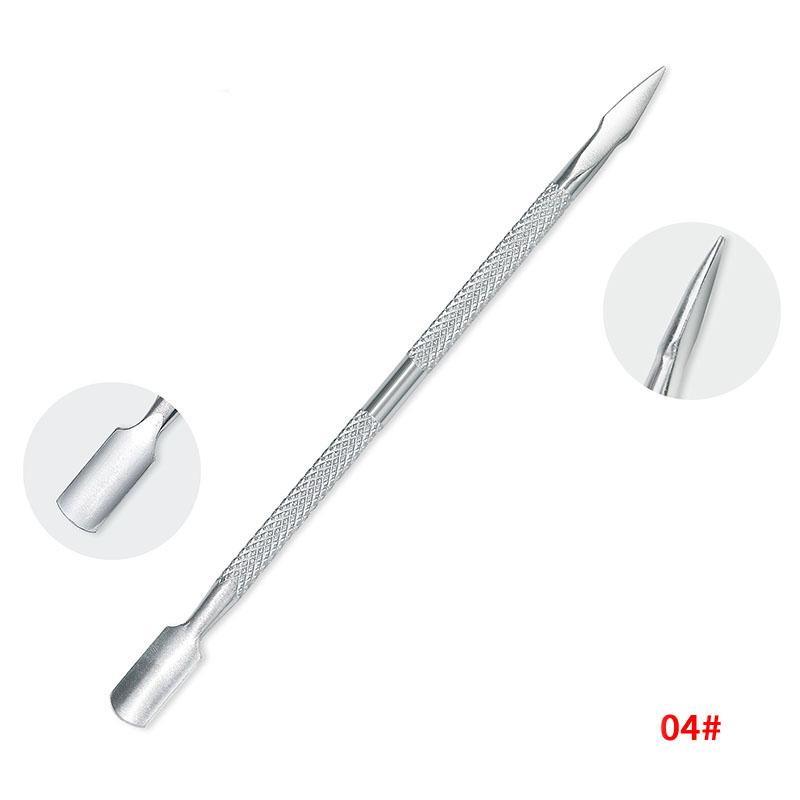 

1/4Pc Stainless Steel Double Head Cuticle Pusher for Manicure 2025 Tools for Nails Art Non-Slip Nail Cuticle Remover Accessories
