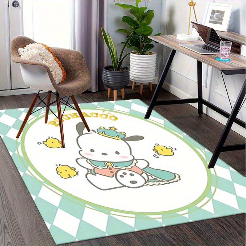 Office Rug Pochacco, Cute Anti-Slip Rug, Machine Washable for Living Room, Bedroom, Office, Multiple Sizes, Bedroom Mat, Decorative Mat, Durable Mat,