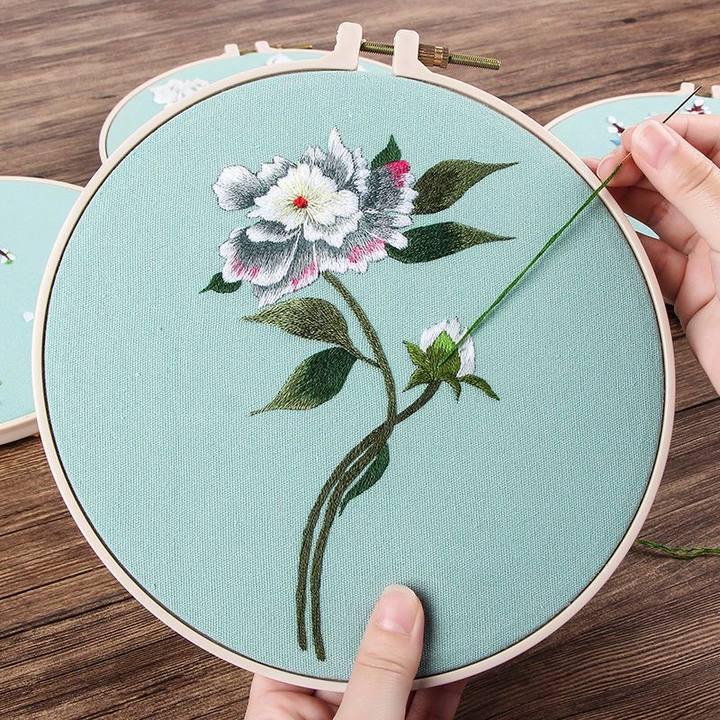 Ancient Style 3D Embroidery DIY Kit for Beginners - Su Ribbon Embroidery Set