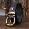 Fashionable Leather Belt Genuine Leather Pin Buckle Retro Old Korean Style Versatile Men and Women's Trouser Belt