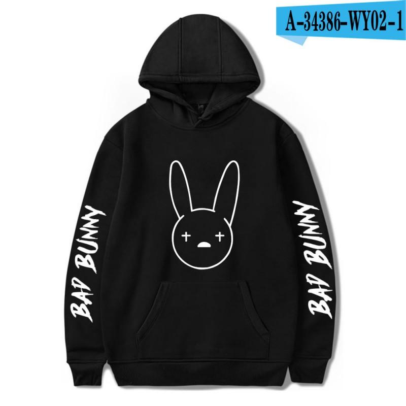 Unisex Hooded Sweatshirt Bad Bunny Inspired Casual Fall Pullover With Letter Print