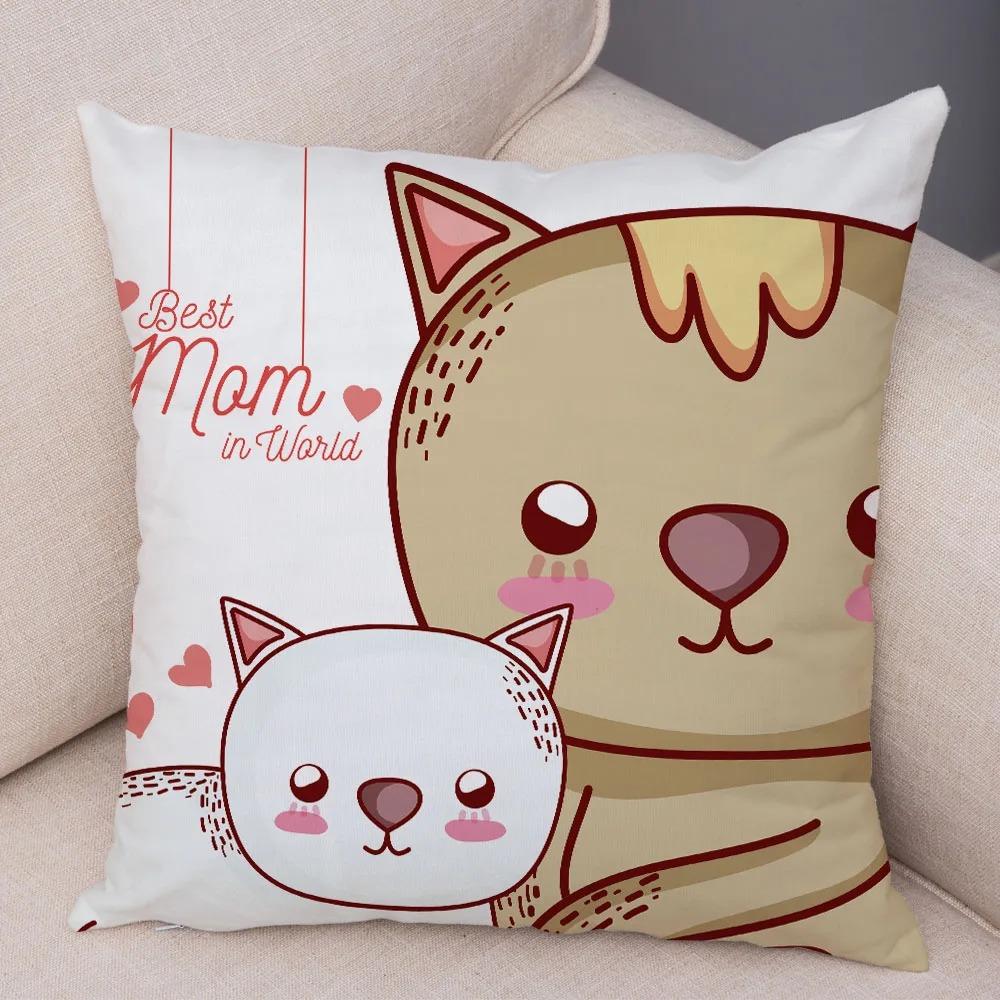 Cartoon Fox Rabbit Print Pillowcase Car Ornaments Office Living Room Home Pillowcase