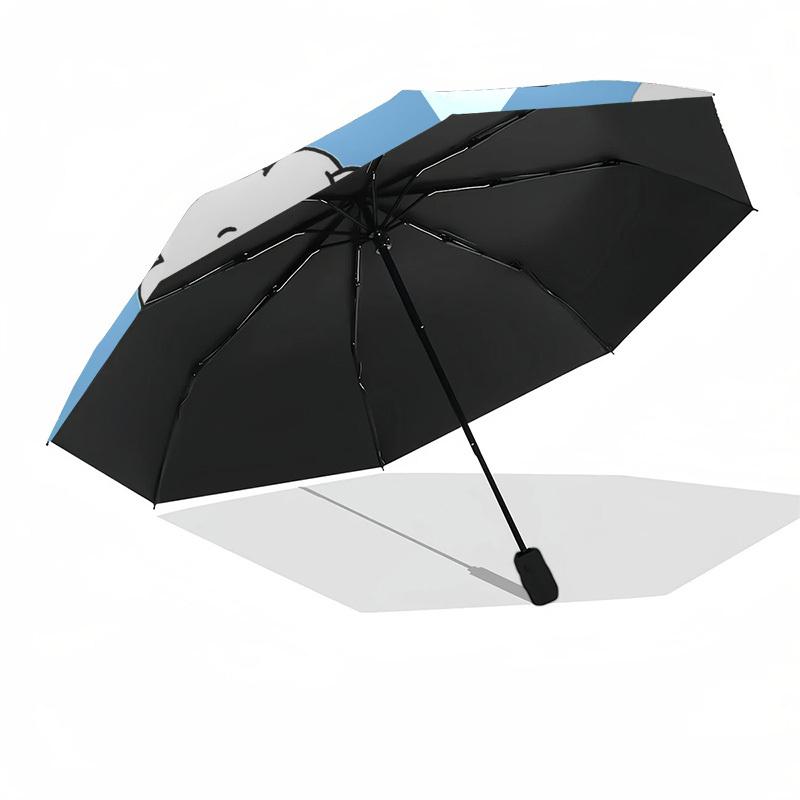 1pc Outdoor Umbrella with Cute Cartoon Sheep Design - Automatic Opening & Closing, Portable 3-Fold Design, Iron Frame, Perfect Gift for Fans, Tra