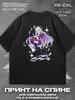 T-shirt No Game No Life Print On Back Mens Tshirt Womens Tshirts with Letters Print Short Sleeves T-Shirt Casual Street Tee Shirt Top