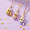 New Fashion Book Opening Pendant Necklace Fashion Princess Fairy Tale Pendant Necklace Enamel Elf Necklace Jewelry Accessory