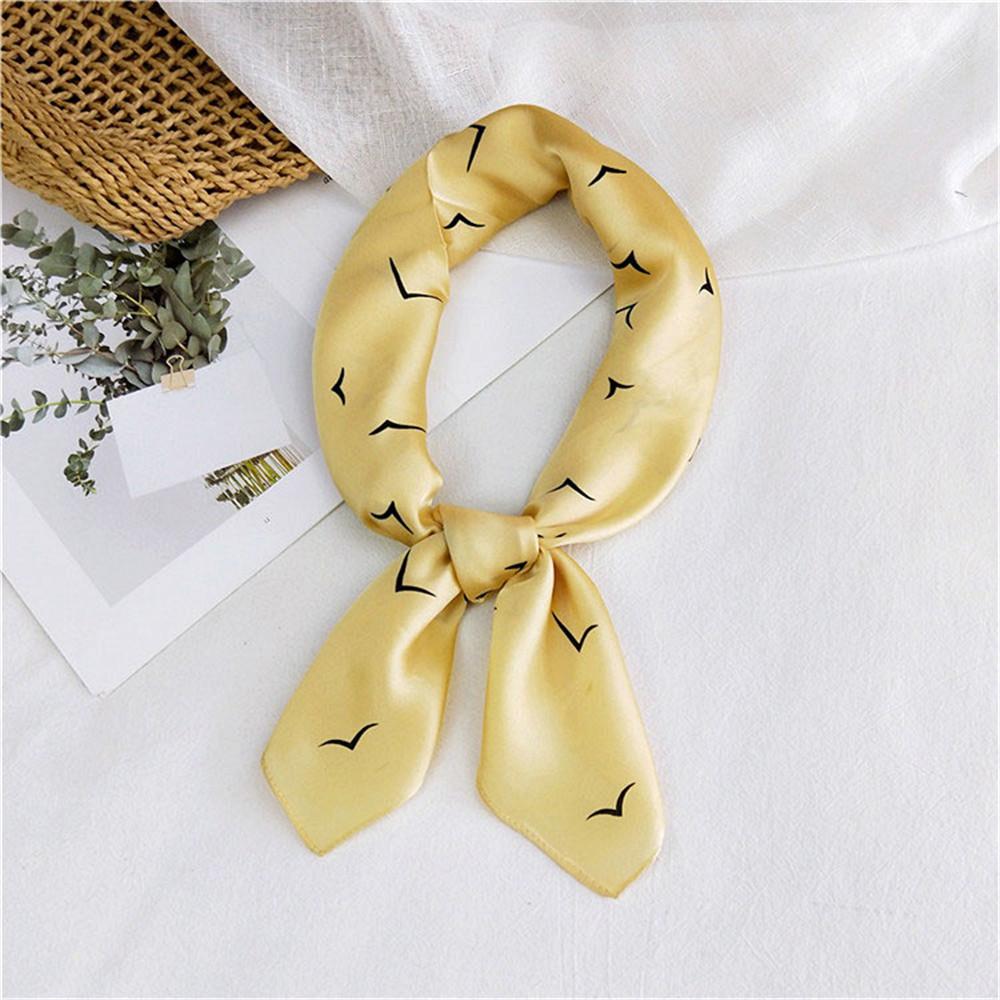 Floral Print Headkerchief Neck Scarves Women 70CM Square Headband Hijab Scarf For Ladies