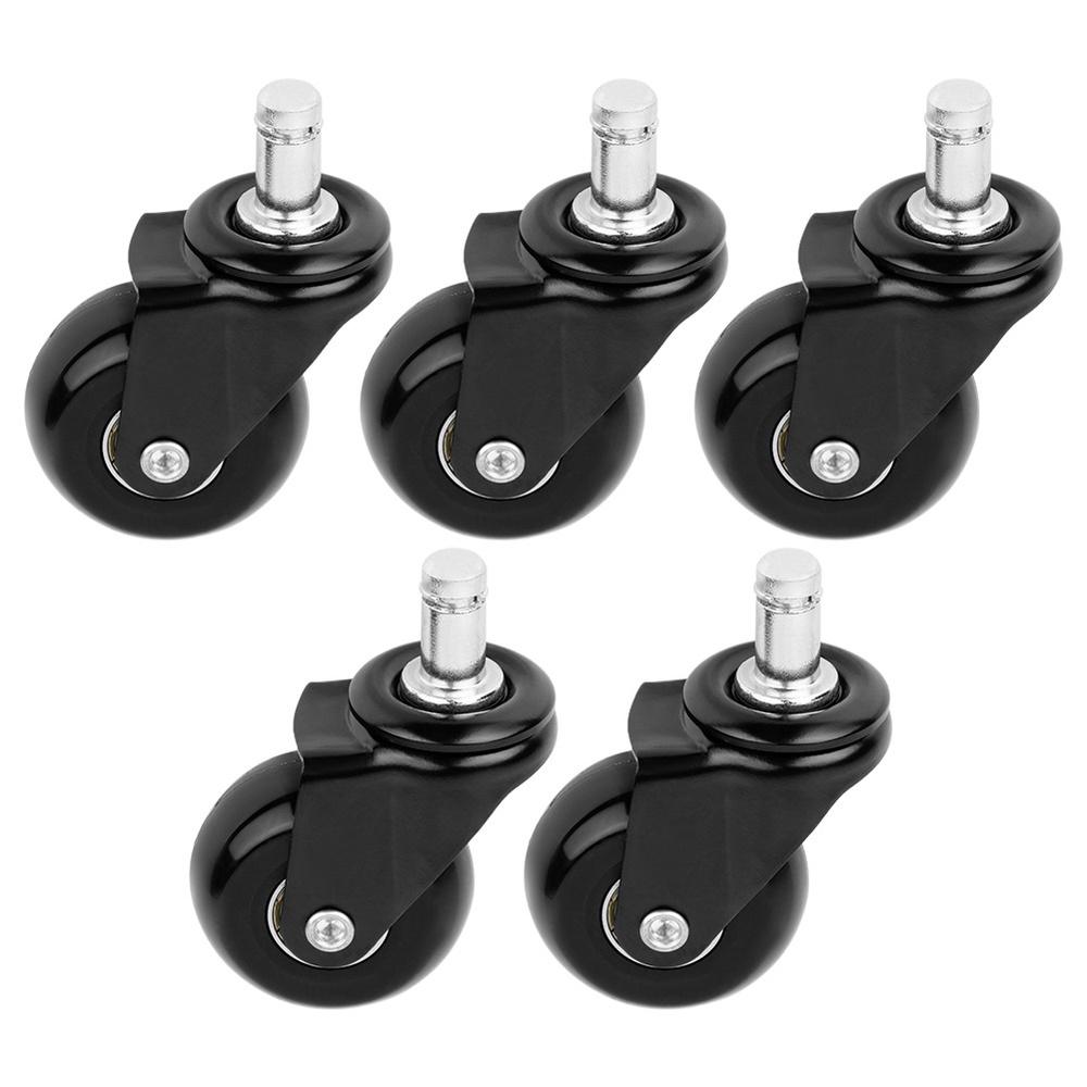 5x Kółka do Fotela Kauczukowe Gumowe Silikonowe Obrotowe Fotel Biurowy
