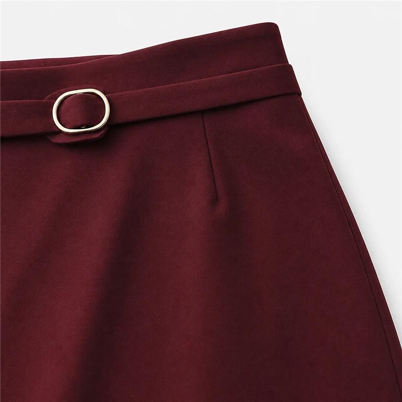 Women's High Waist Black Mermaid Skirt Spring Autumn Elegant Slim Fit Ruffle Hem Skirt