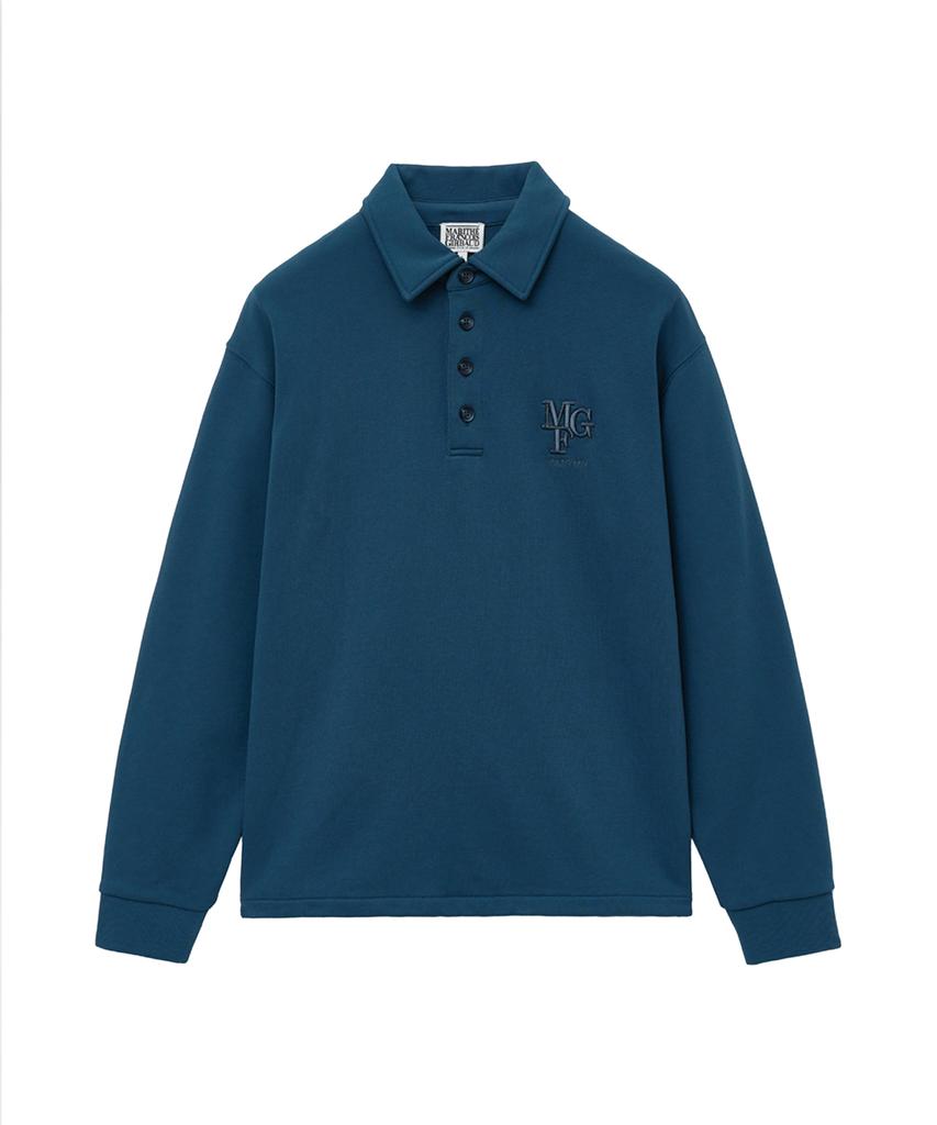 Malittepeulangsowajeobeo Button Closer Jersey Anorak Sweatshirt Ash Blue