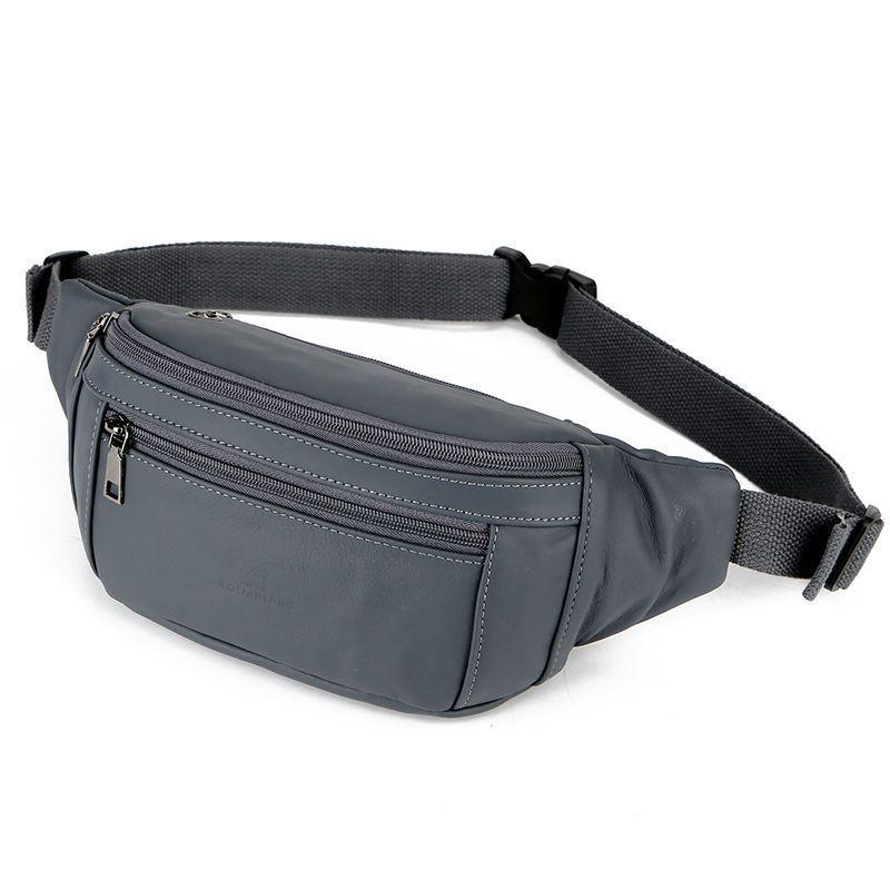 Herren Echtleder Umhängetasche Bauchtasche: Multifunktionale Hüfttasche mit großer Kapazität zum Laufen und für die Arbeit