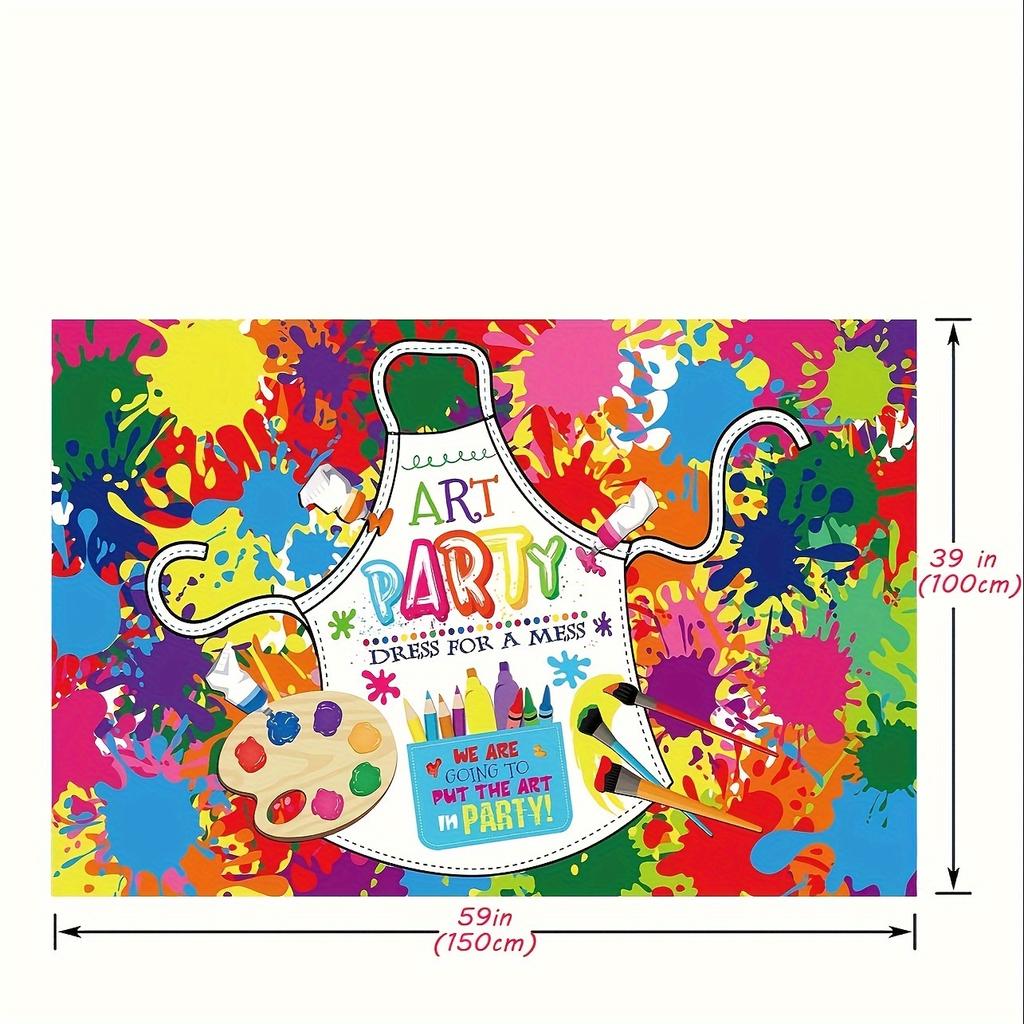 Art Painting Party Background Decorative Artist Theme Birthday Banner Supplies