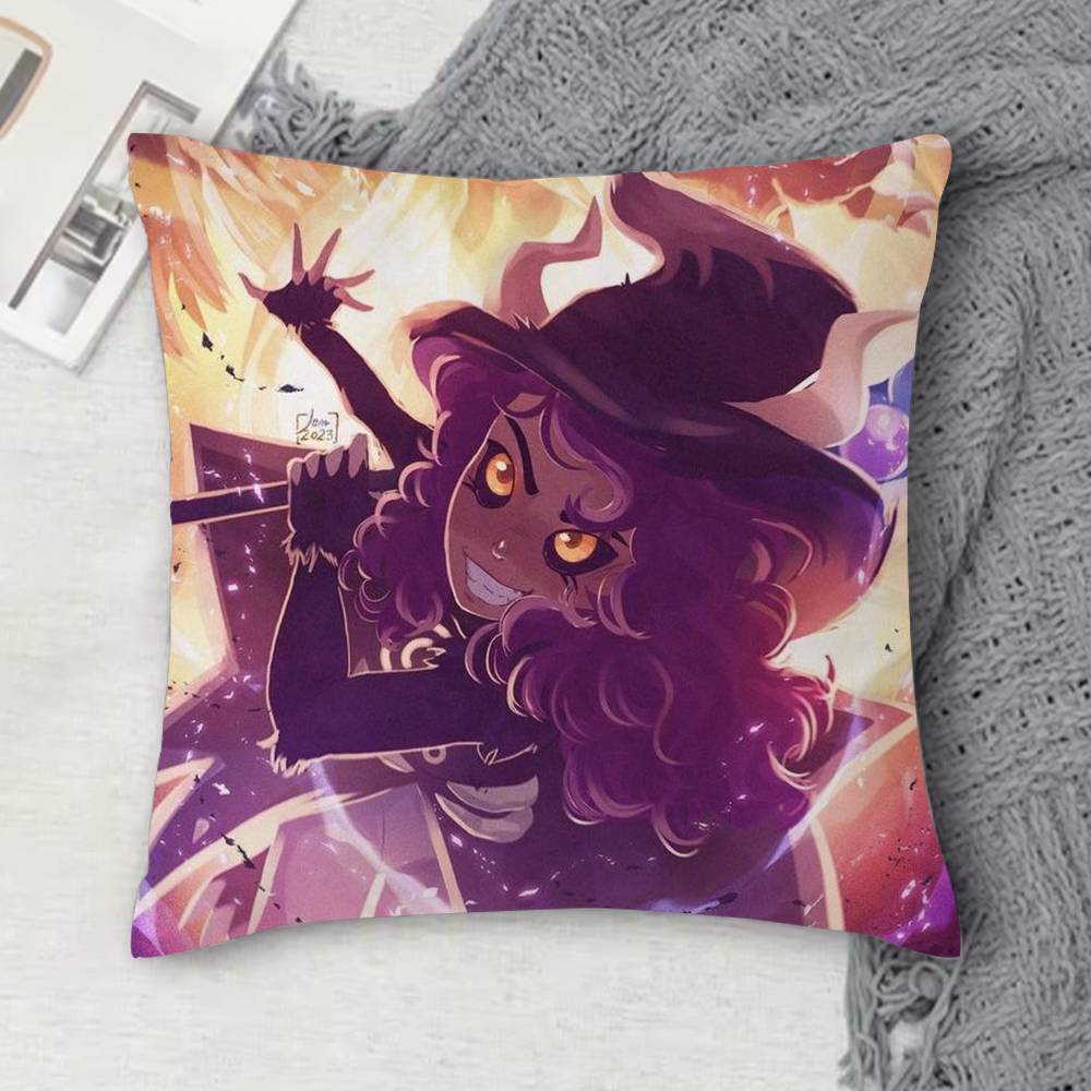 

TThe Owl House Doublesided Printed Square Decorative Cushion Cover for Sofa Living Room Home Decor 30x30 cm