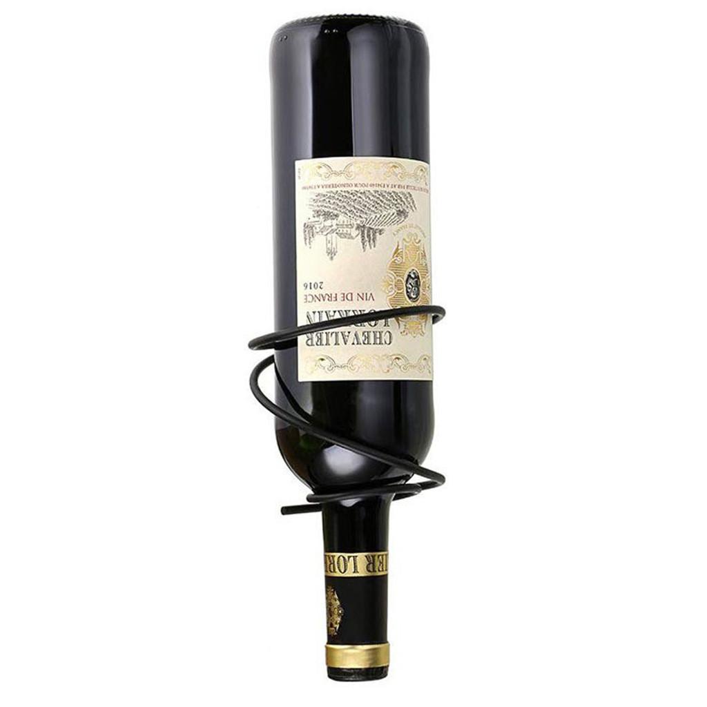 Modern Iron Wall Wine Rack With Hollow Design For Home Decor And Storage