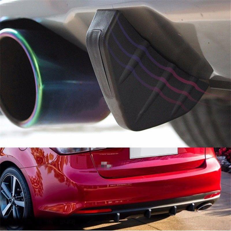 Neuer 4-teiliger Heckstoßfänger unterer Diffusor Lippe PVC-Material Haifischflossen-Spoiler für alle Autos