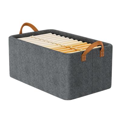 Organizator Haine Pliabil Cadru Oțel Galvanizat Design de Transportat Cutii de Depozitare din Pânză Groasă