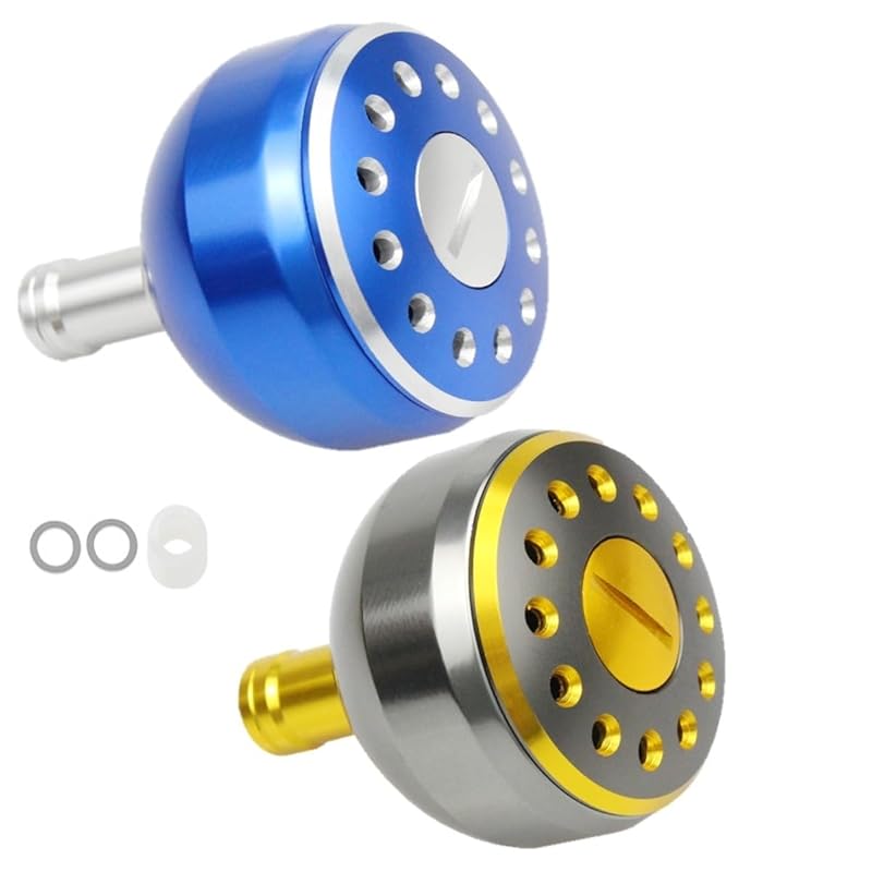 

[APAGAI] [Set of 2] Aluminum round knob Made of aluminum spinning reel fishing greens power handle knob shimano A daiwa S exchange 38mm Fashionable