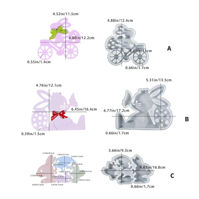 High Temperature Resistant Food Grade Silicone Easter Rabbit Mold for Handmade Craft Projects and Holiday Ornaments