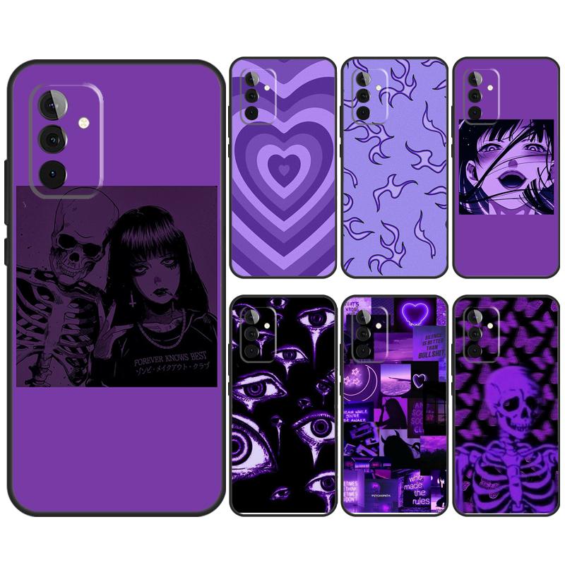 Purple Aesthetic Funda For Samsung Galaxy A35 A55 A15 A25 A53 A33 A13 A52 A32 A12 A51 A71 A14 A34 A54 Case