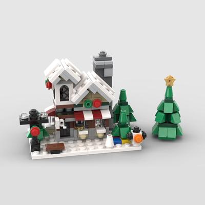 Architecture Store Street View House Micro Castle Building Blocks Kit Girls Shop Bricks Classic Model For Gift Children Kids Toy