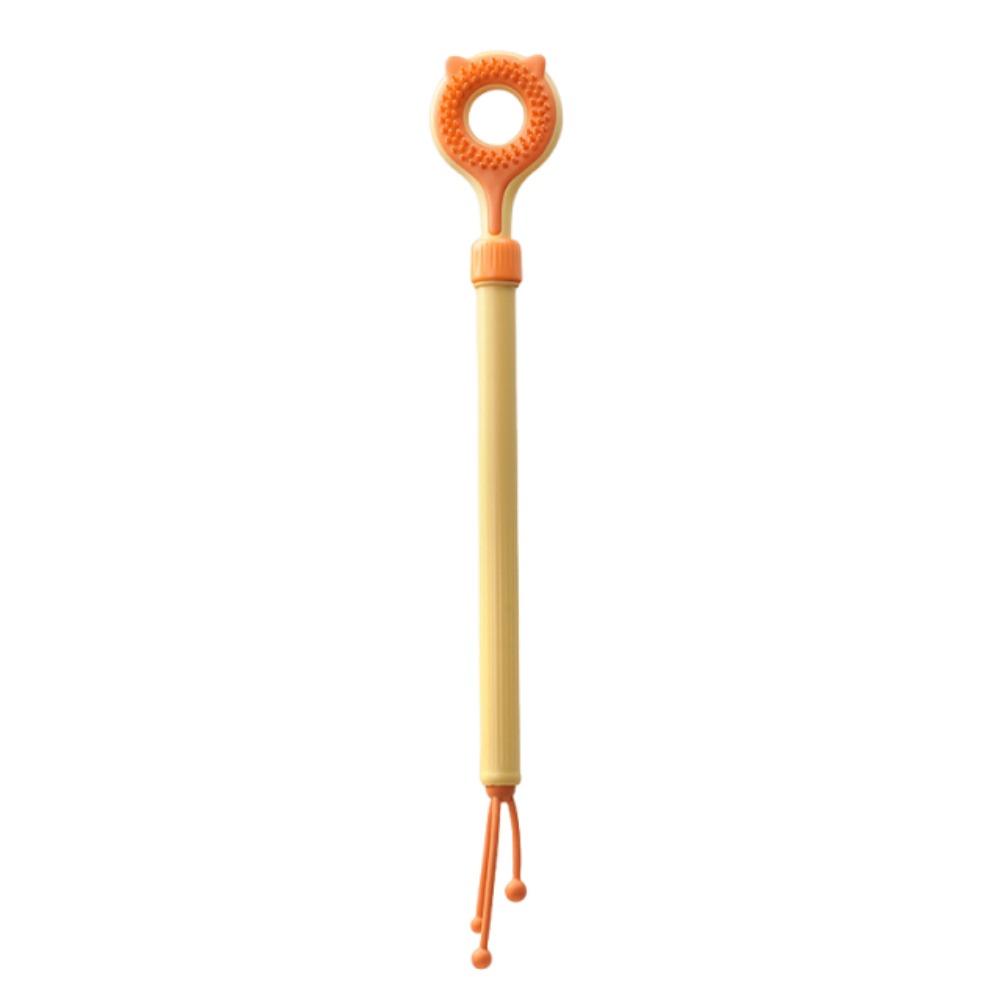 

Telescopic Handle 3-In-1 Scratching Stick Relieve Itching Cat Teaser Stick Pet Grooming помаранчевий