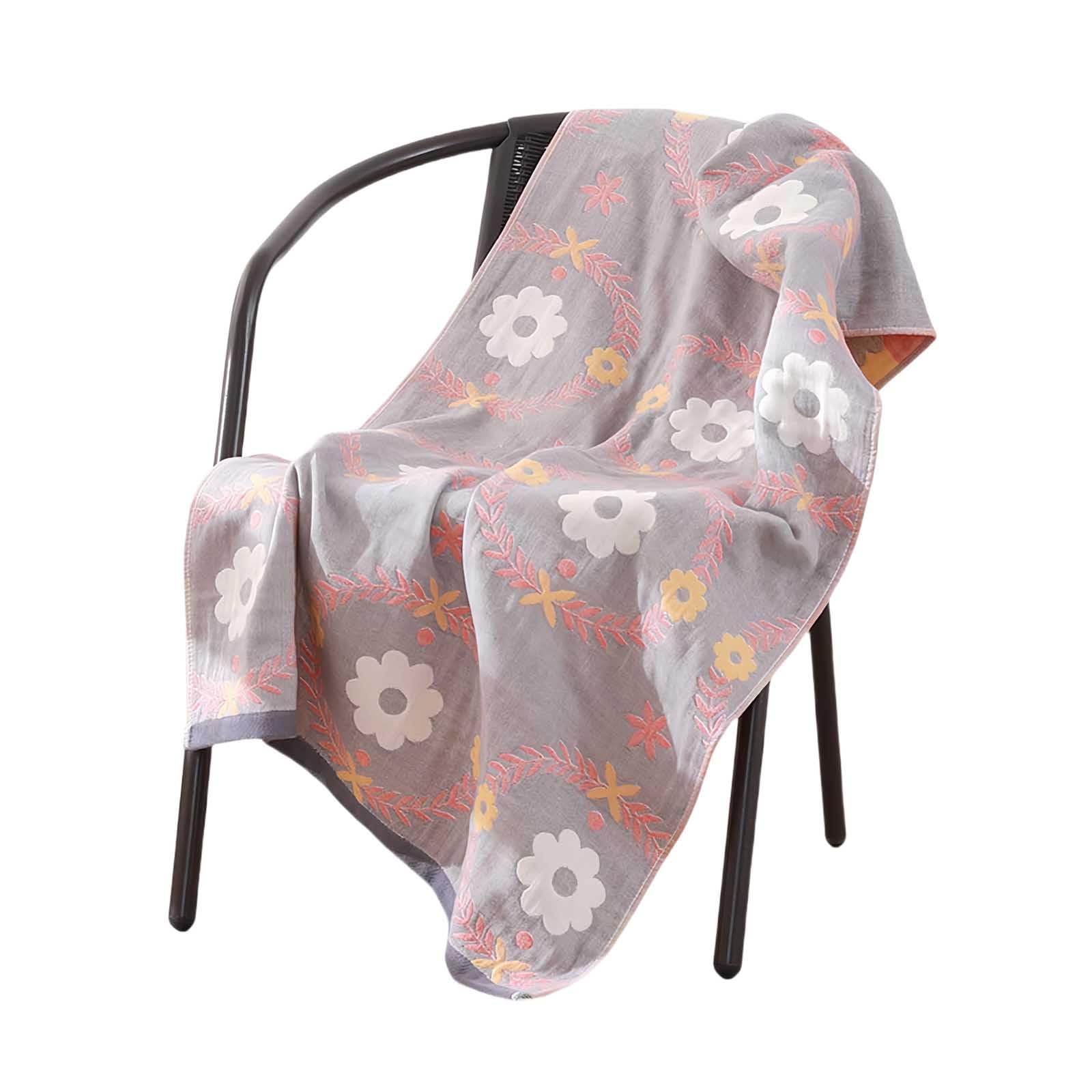 

Тибеми Марлевое Банное Идеально для Горячего и Коммерческого и Круглый Цветочный Легкое Полотенце, Большое, 4-слойный Хлопок, Впитывающее, Быстросохнущее, Банное, Для Тела, Пляжное,