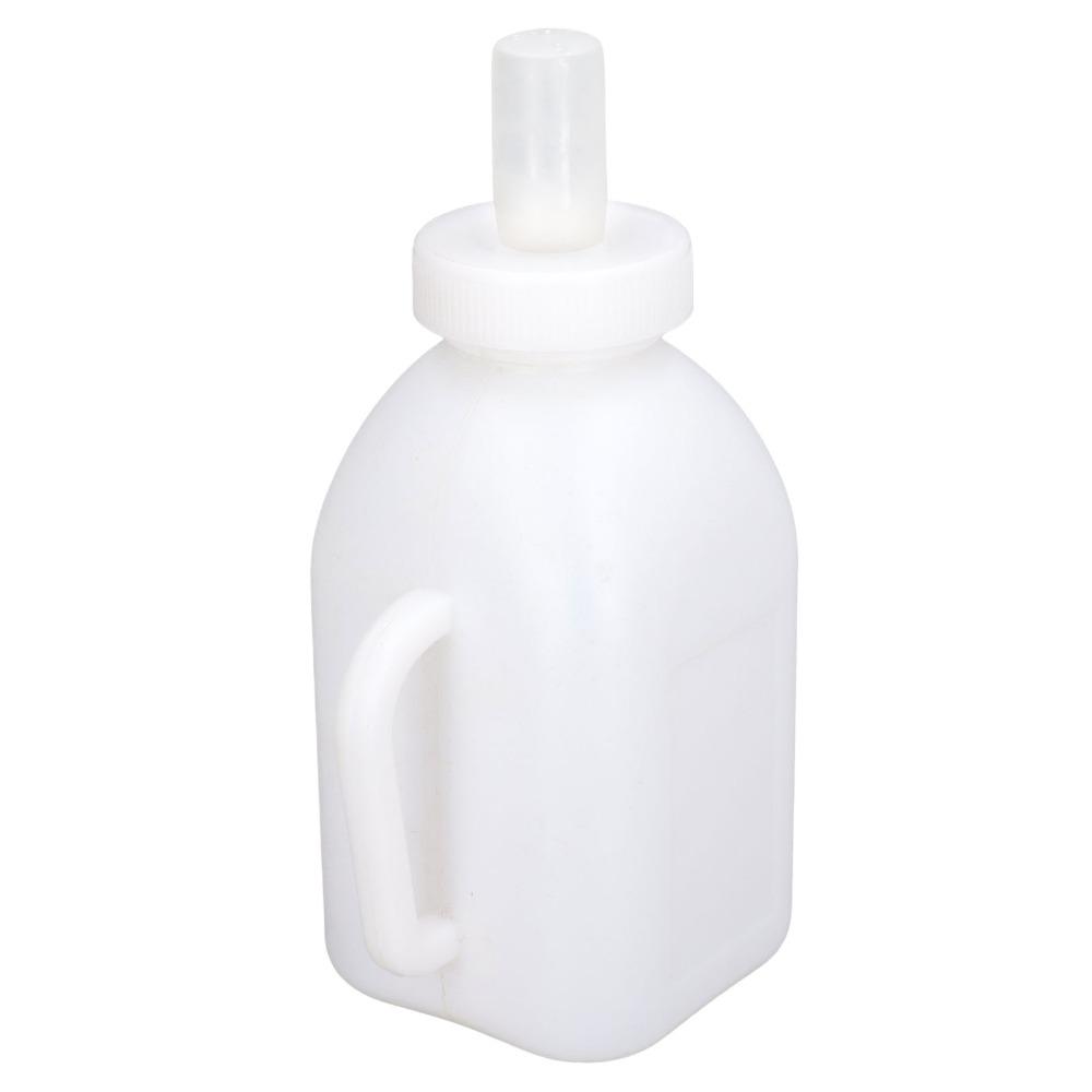 2Pcs Easy Cleaning 1L Capacity Calf Feeding Bottle Durable White Calf Nursing Bottle Feeding Bottle Daily Drinking