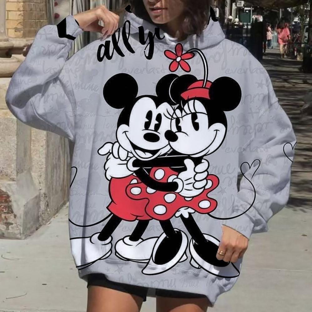

Худи Disney Микки Маус Мода Женщины Каваи Эстетичное Худи Пара Осень Худи Толстовка 5XL