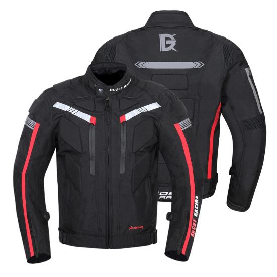 Motorcycle Jacket Contrast Color Fall Protection Unisex Waterproof Motorbike Riding Jacket for Spring