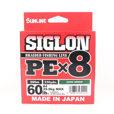 Sunline PE Line X8 Siglon 300M PE 4 60LB Dunkelgrün (2424)