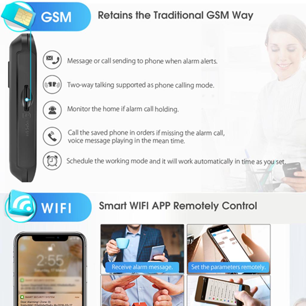 Buy Digoo Touch Color Screen 433MHz Wireless GSM WIFI 2G GPRS Smart ...