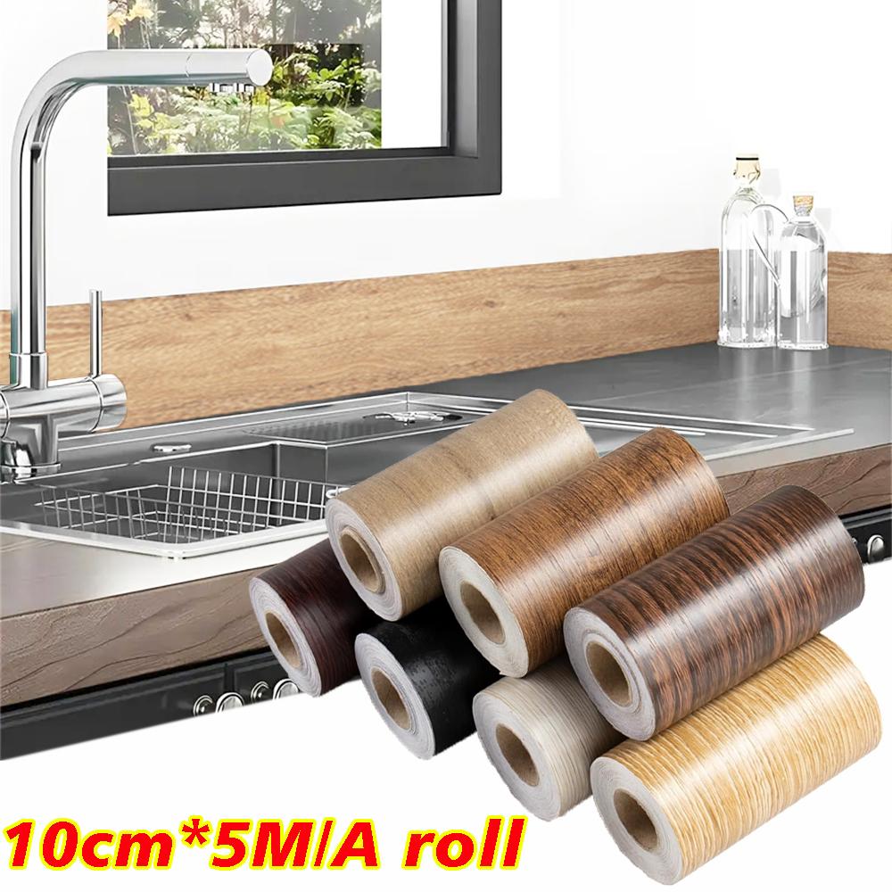 1Pc 10M Self-adhesive Wall Trim Line Skirting Border Waterproof Baseboard Wallpaper Sticker For Living Room Home Decoration