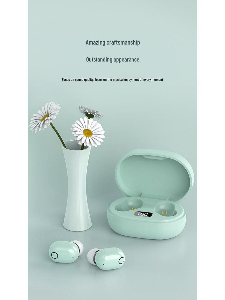 2024 New Mini Bluetooth Earphones with Long Battery Life, Noise Cancelling, and Cute Design