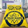 Maccabi Fan Gear Custom Name Pattern Bedding Quilt Set Quilt Cover Pillowcase Home Birthday Gift(1 * duvet cover + 2 * pillowcase, without core)