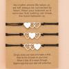 Friendship Bracelets Gifts Friendship Heart Long Distance Sister Friend Bracelet Gift for Girls Women Daughter Birthday