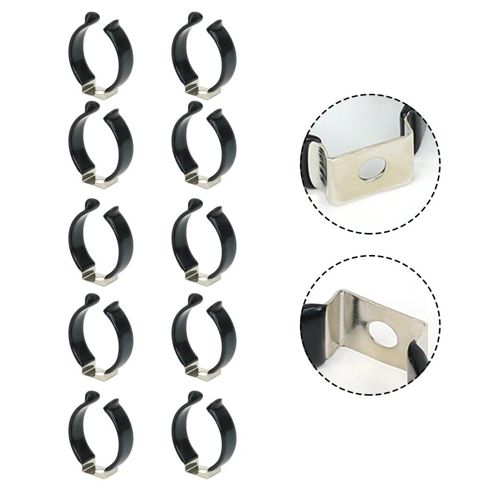10pcs Stainless Steel Narrow Base Tool Spring Terry Clip Pipe Clamp Heavy Duty Storage Strap Spring Terry Clip 20/25/28/30mm