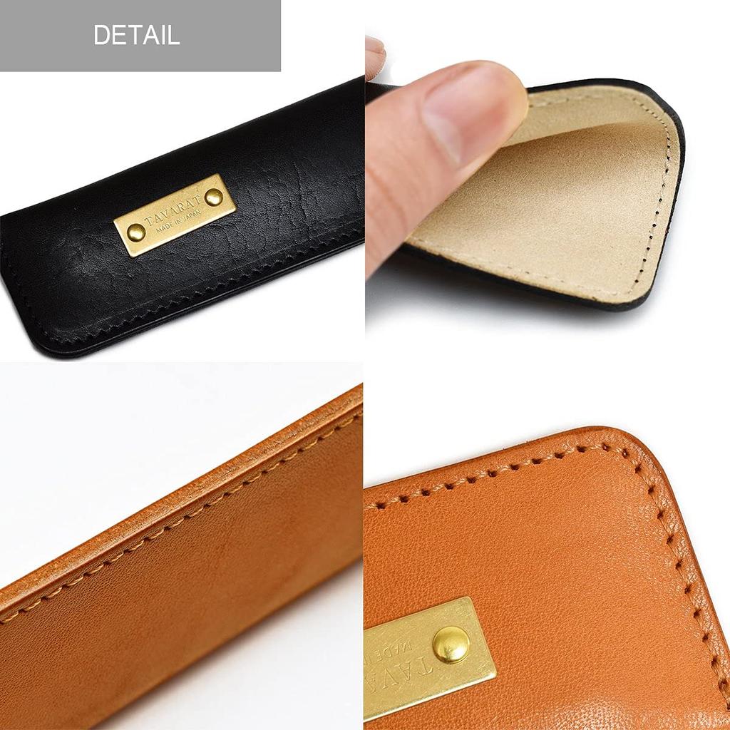 Fan Folding Fan Made in Genuine Leather [TABARAT] Case, Holder, Japan, 7.5-inch, (Himeji Leather) (Green)