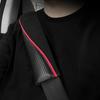 2Pcs Leather Car Seat Belt Covers Shoulder Protection Safety Belt Pads Carbon Fiber Decompression Comfort Auto Accessories