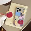 Colorful Fruit Graffiti iPhone 14/15/16/17ProMax Magnetic Stand Case for Women