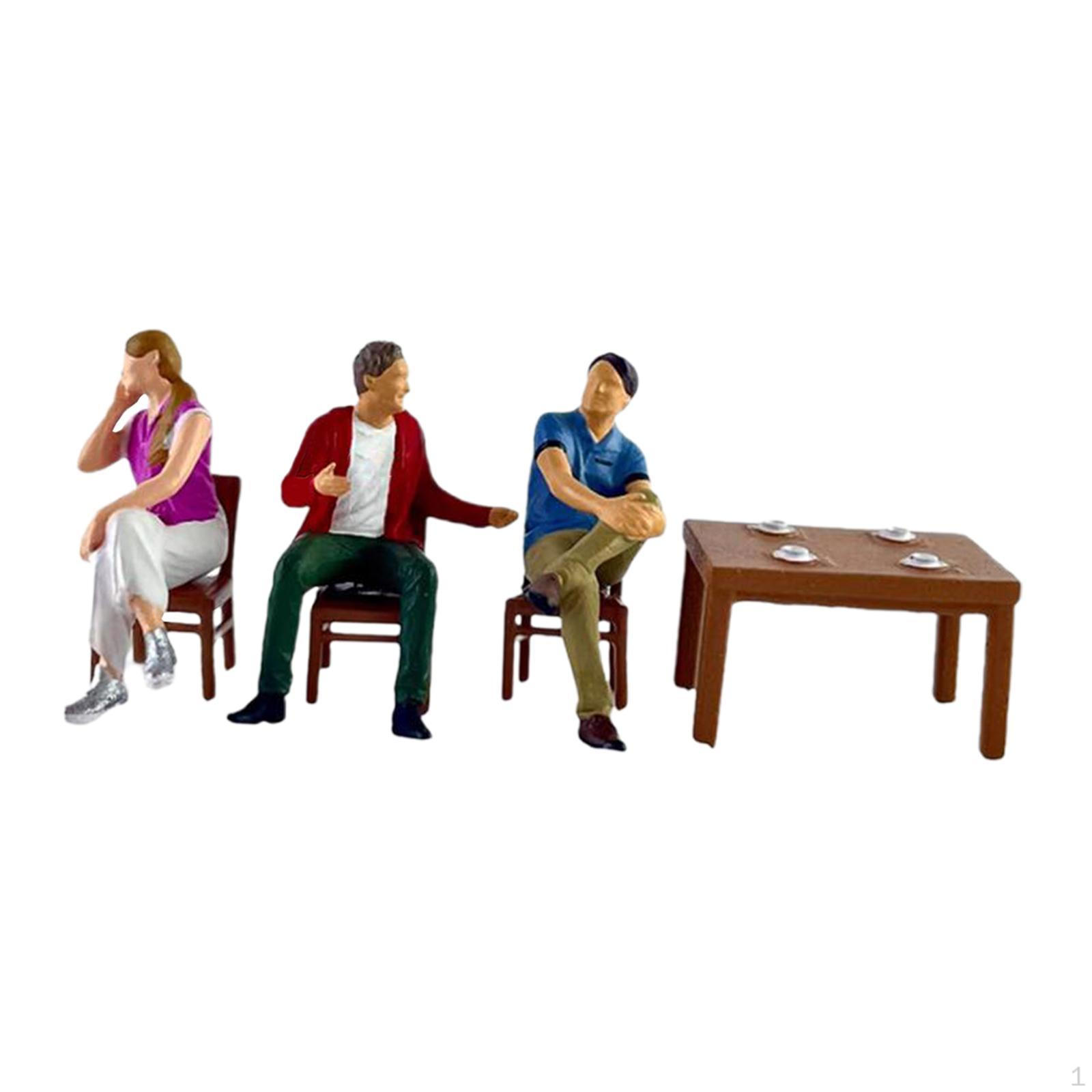 1/64 Scale Miniature Figure Hand Painted Figurine, Micro Landscape, Collection Character Dialogue
