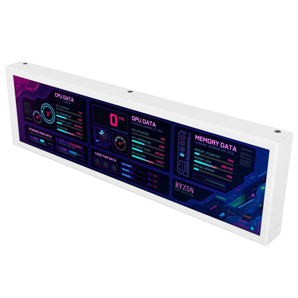 8.8in Computer Temp Monitor 1920x480 60Hz for AIDA64 CPU GPU SSD Data Temperature Monitor for