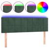 VidaXL LED Headboard Bedroom Furniture Double Bed Accessory Head of Bed Frame Interior Dark Green 3121663