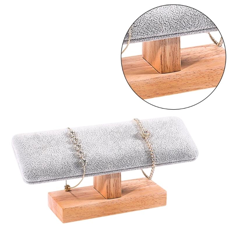 Luxurious Bracelet Display Stand Secure Wristchain Presentation Rack T-bar Shaped Bangles Rack Jewelry Organizer Shelf