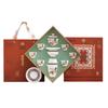 Dunhuang Aesthetics Ice Jade Porcelain Gaiwan Kung Fu Tea Set