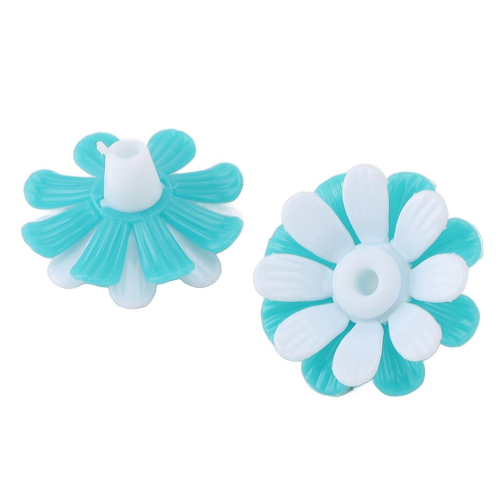 30 STÜCKE Kolibri-Futterspender Ersatzblumen Leuchtend gefärbte Vogelfutterspender Futterstellen Teile Leicht zu reinigen Grün +