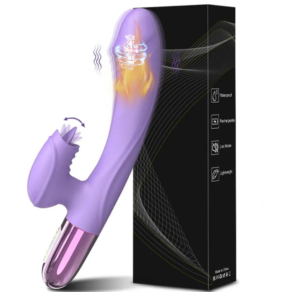 Rabbit Vibrator for Women Heating G-Spot Vibrator Clitoris Stimulator Female Masturbation Adult Goods Sex Toy for Women