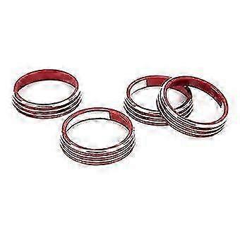 4pcs Red Aluminum Alloy AC Air Vent Knob Trims Rings Replacement for Honda VEZEL XRV 25-26