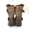 earth shoe kalso Leather Fur Side-Zip Boots Brown 7B/23.524.0cm(USED)