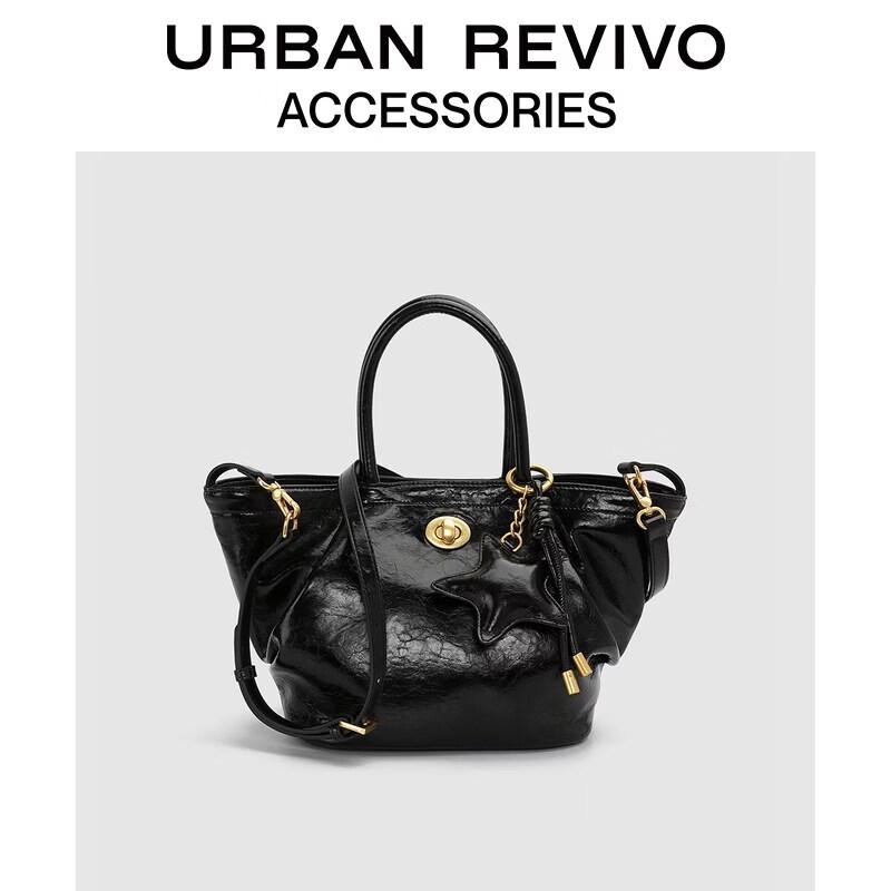 URBAN REVIVO Women s Leather Charm Crossbody Handbag One Size