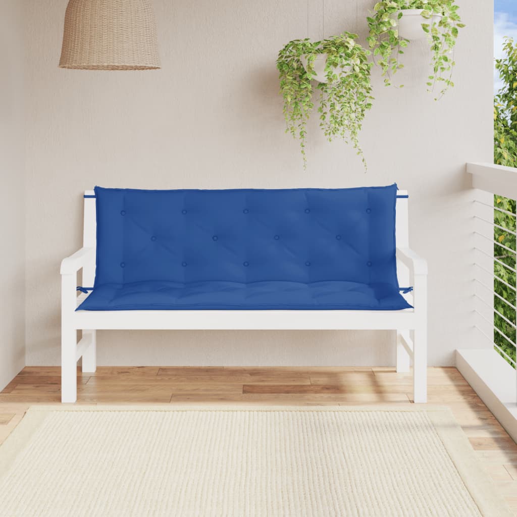 Garden Bench Cushions 2 pcs Blue 150 x 50 x 7 cm Oxford Fabric